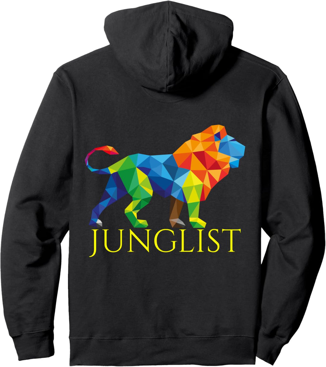 Drum and Bass Junglist Lion Drum & Bass DnB Pullover Hoodie