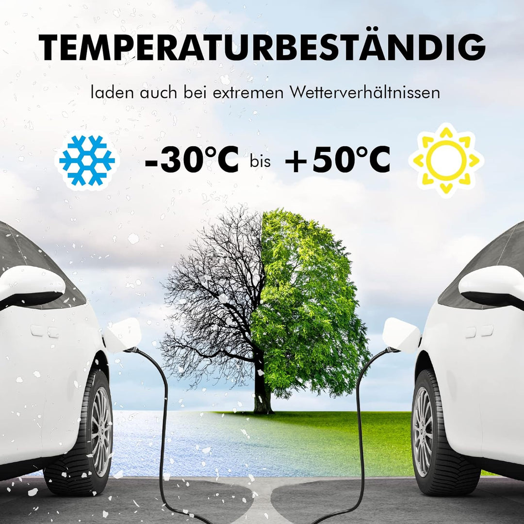 EVbee EV Typ 2 zu Typ 2 Universal Ladekabel Mode 3 für Hybrid- &amp; Elektroautos 22kW / 5m (380V, 32A,