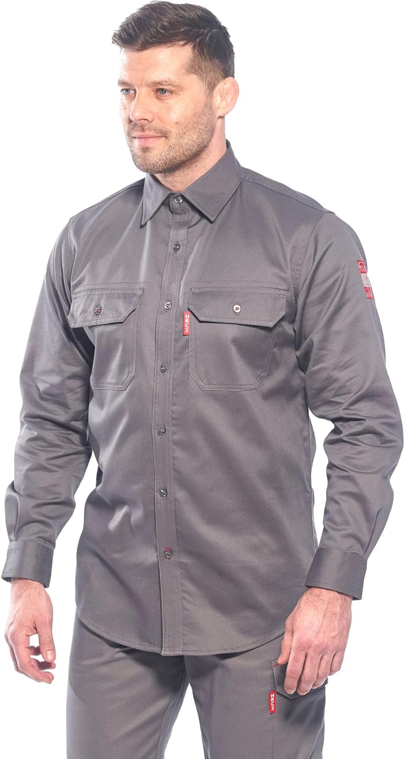 Portwest Bizflame 88/12 Hemd, Grösse: XXXL, Farbe: Grau, FR89GRRXXXL Grau 3XL, Grau 3XL