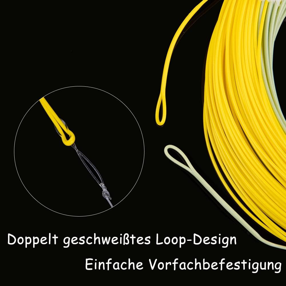 Goture Fliegenschnüre-Fliegenschnur - Schwimmende Fliegenschnur-Fliegenfischen Schnurgewicht nach vo