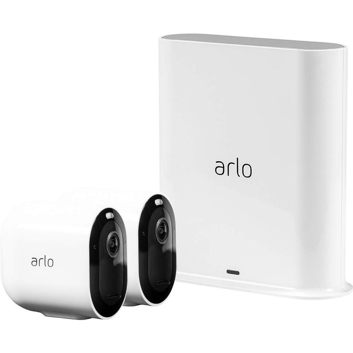 Arlo Pro3 WLAN Überwachungskamera aussen, 2K UHD, 2er Set, kabellos, Bewegungsmelder, Farbnachtsicht