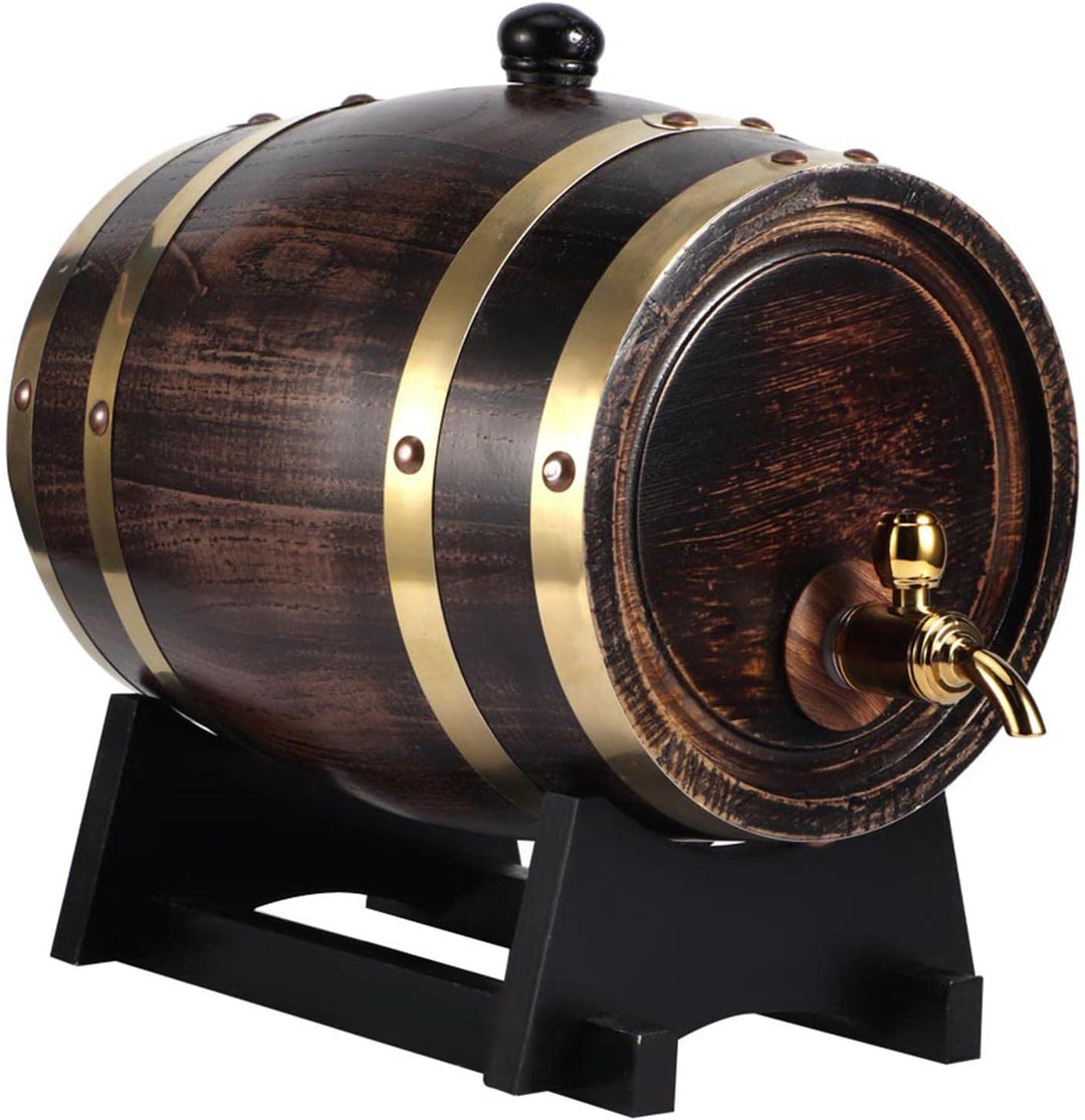 Oumefar 3L Eichenfass Weinfass Retro Vintage Eiche Holz Schwarzwein Brandy Whisky Bourbon Tequila Ei