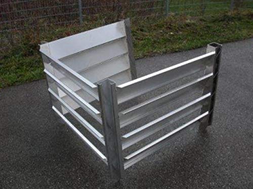 KOMPOSTER Anbauteil 90 x 90 x 80 (Innenmass) aus witterungsbeständigem Aluminium, Metall