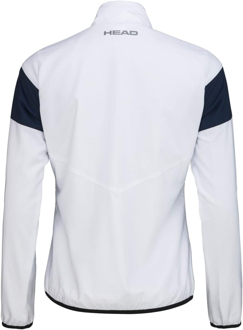 HEAD Damen Club 22 Jacket Women Jacket (1er Pack) XS Weiss/Blau, XS Weiss/Blau