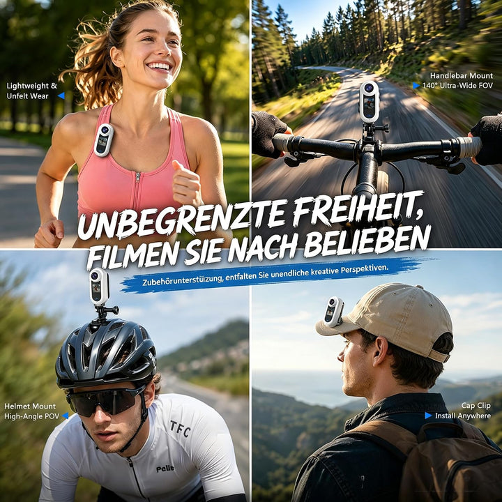 4K Body Cam Daumengrösse Magnetische Tragbare WiFi Wasserdicht POV Kamera | Mit Zubehör, Körperkamer