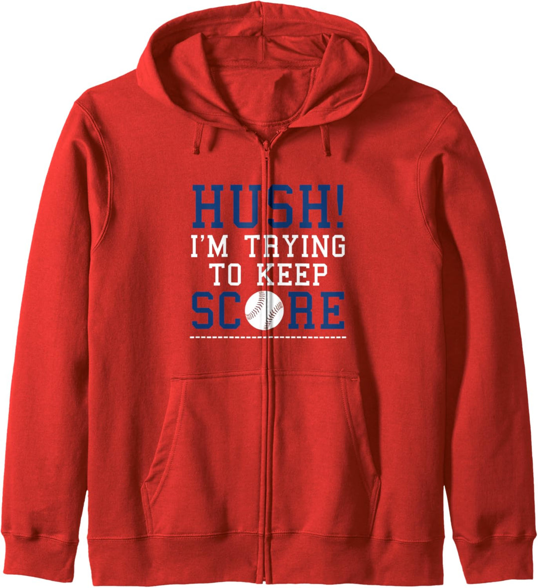 Hush I'm Trying To Keep Score Lustiger Baseball-Scorekeeper Kapuzenjacke