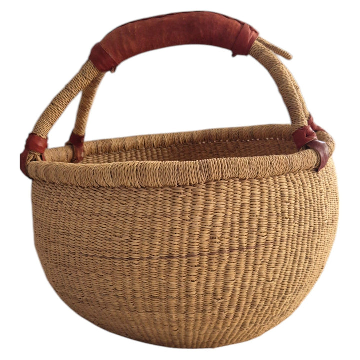 Kleiner Bolga Rundkorb ca. 20 cm – Original Afrikanischer Korb aus Ghana für Kinder und Dekoration m