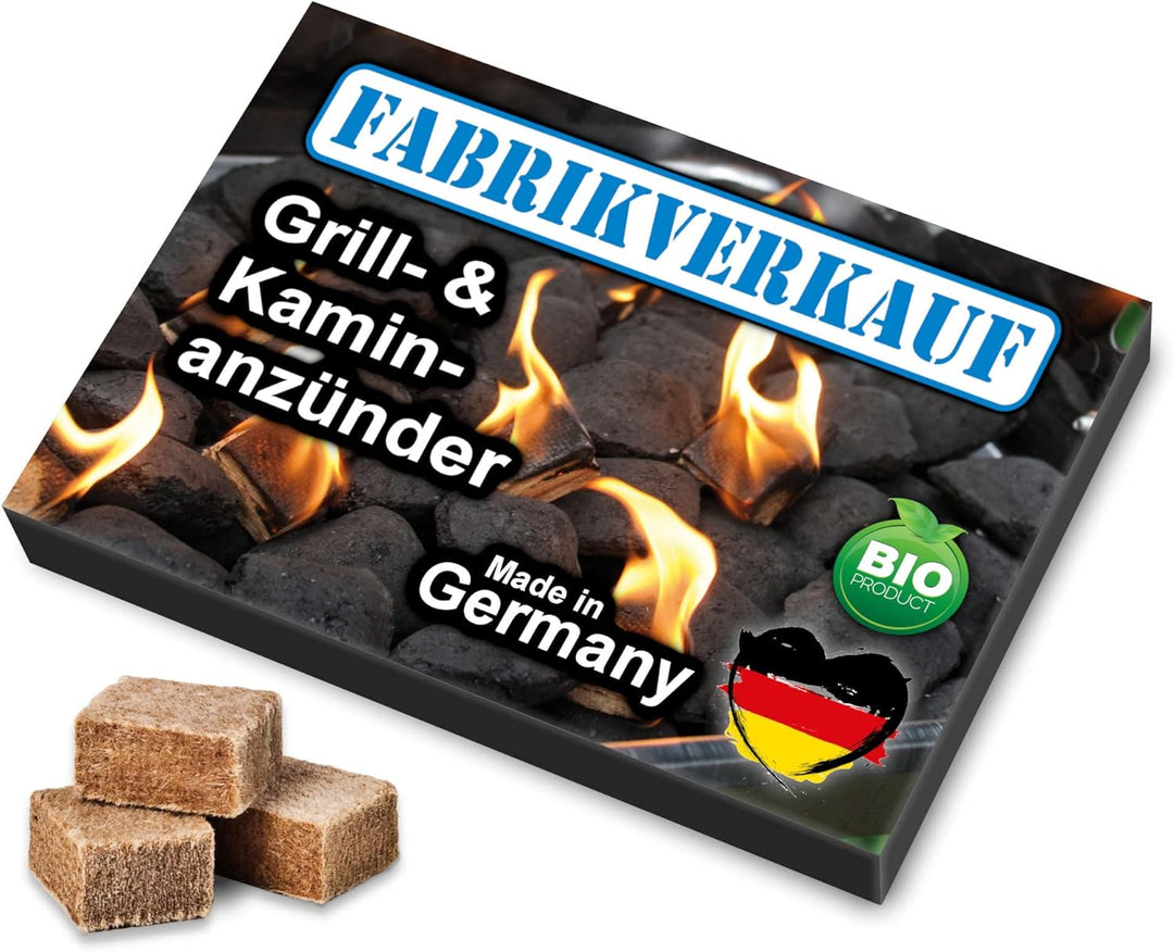 FABRIKVERKAUF (24 Schachteln) Anzündwürfel aus Holz und Wachs vom Deutschen Hersteller, Grillanzünde