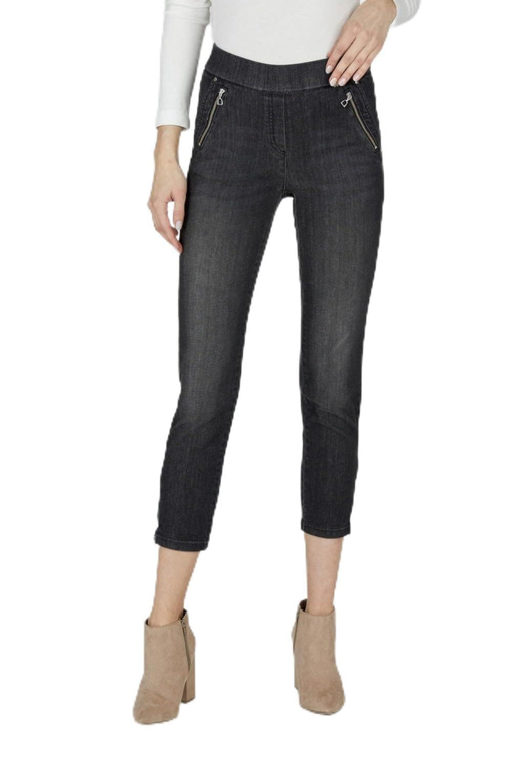 ROBELL Style NENA09 - 7/8 Damen Jeans straight - Jeanshose Damen high waist - Stretch Jeans Hose mit