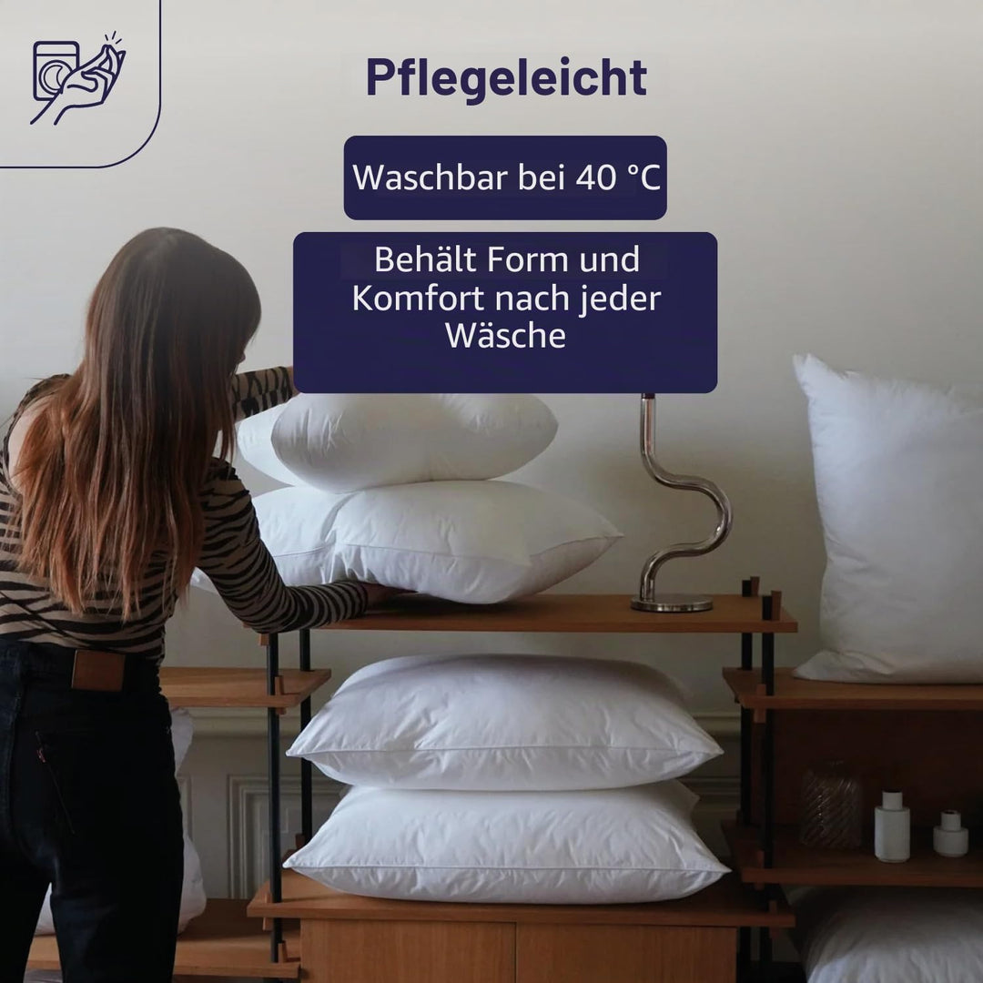 Dodo Set mit 2 Kissen, ultraweich, 60 x 60 cm, Flauschiger Komfort, 2 Kissen Arizona, Luftzirkulatio