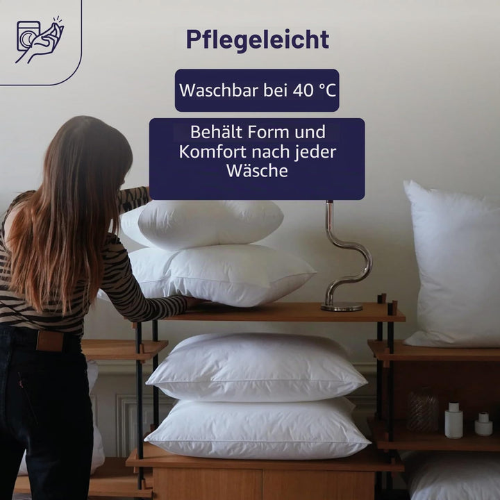 Dodo Set mit 2 Kissen, ultraweich, 60 x 60 cm, Flauschiger Komfort, 2 Kissen Arizona, Luftzirkulatio