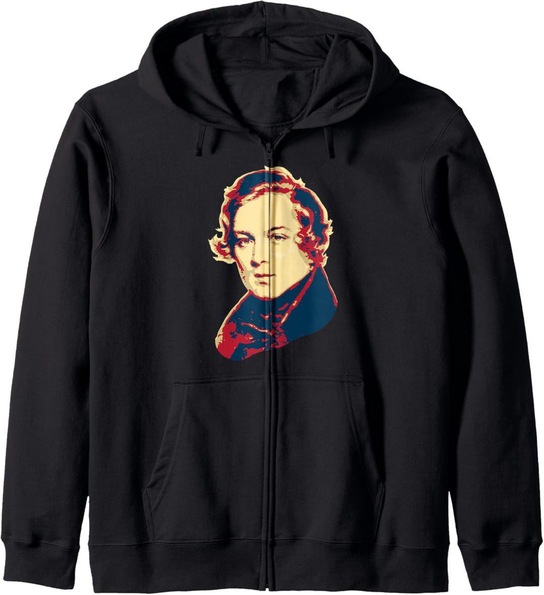 Robert Schumann Komponist für klassische Musik im Retro Kapuzenjacke