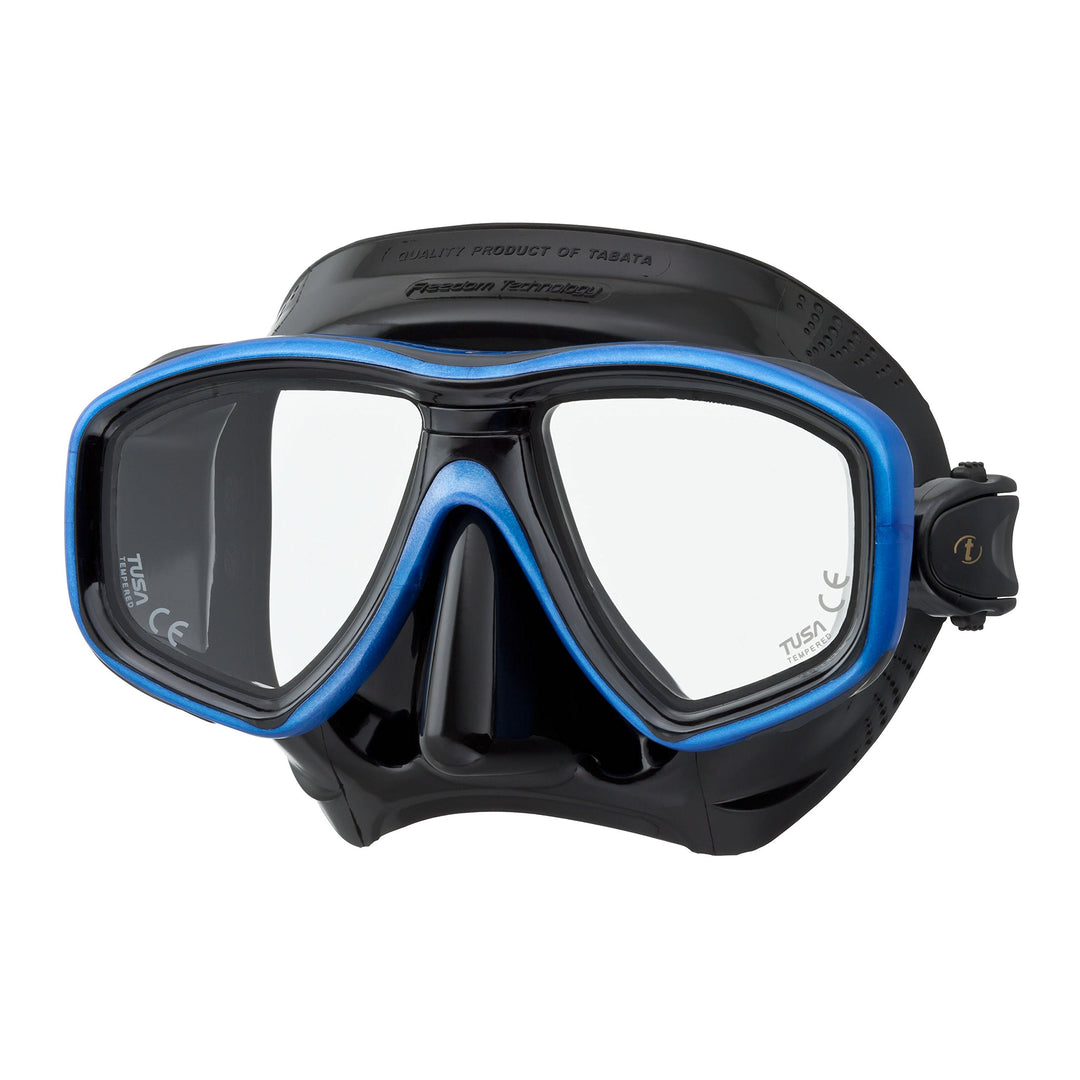 TUSA Tauchmaske M-212 Freedom CEOS - Schwarz Farbe Fishtail Blue
