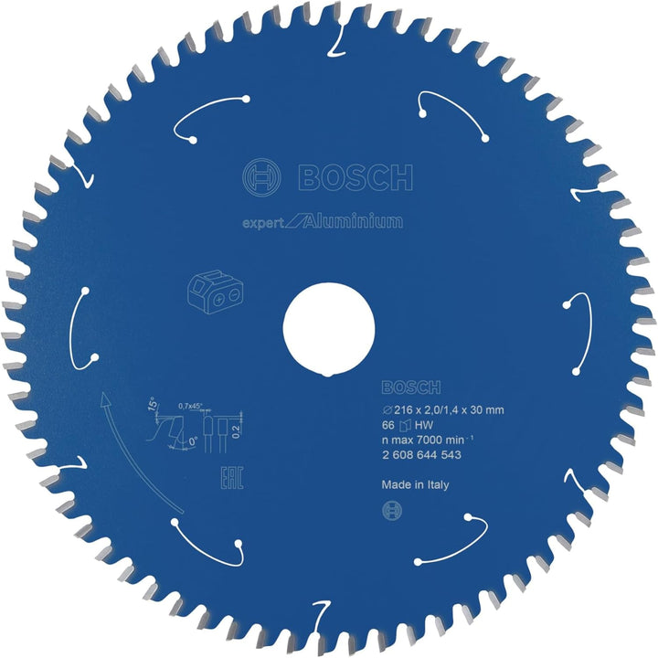 Bosch Professional 1x Kreissägeblatt Expert for Aluminium (Aluminium, Sägeblatt Ø 216 x 30 x 2 mm, 6