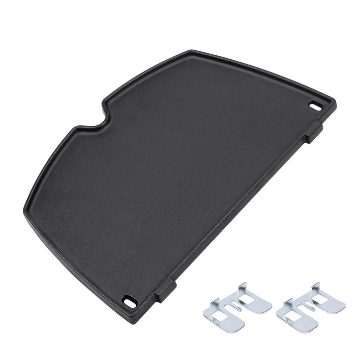 6558 Gusseisen Grillplatte für Weber Q100 Q120 Q1000 Q1200 Series, 32 x 22cm Gusseisen Griddle Ersat