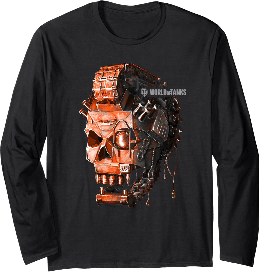 World of Tanks Halloween Tank Gear Totenkopf Langarmshirt