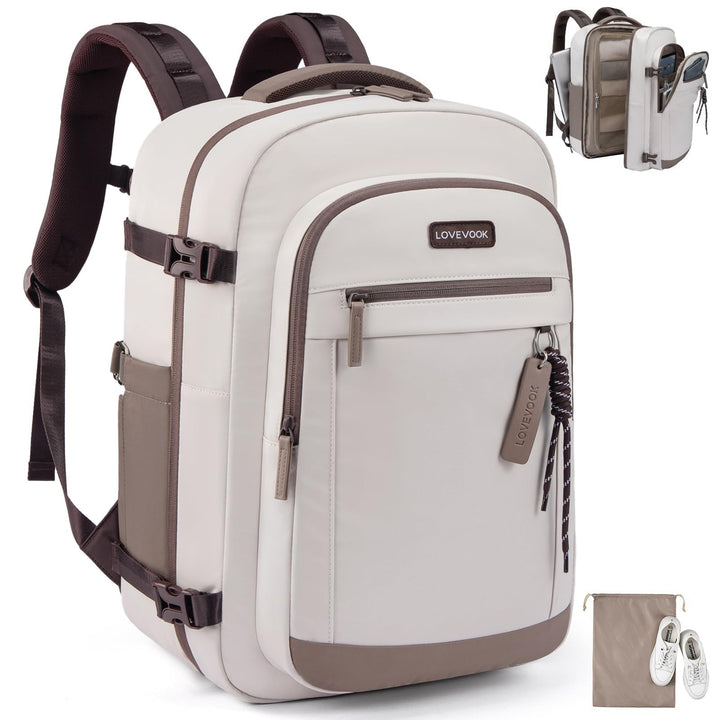 LOVEVOOK Reiserucksack Handgepäck Flugzeug 40L Gross Rucksack Damen 45x36x20 | Travel Backpack für 1