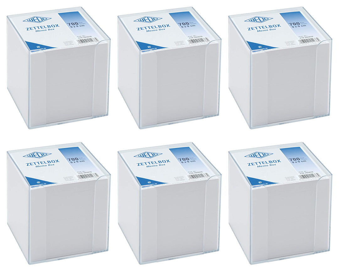 WEDO 6X Zettelbox Ersatzpapier weiss