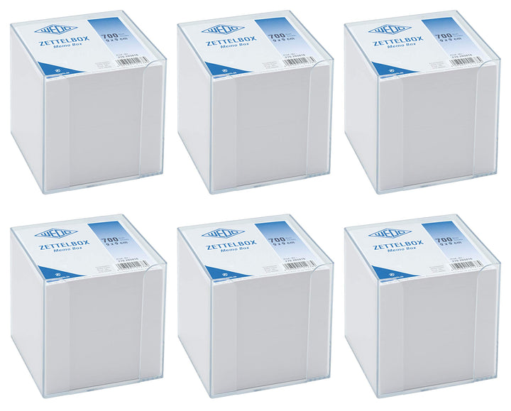 WEDO 6X Zettelbox Ersatzpapier weiss