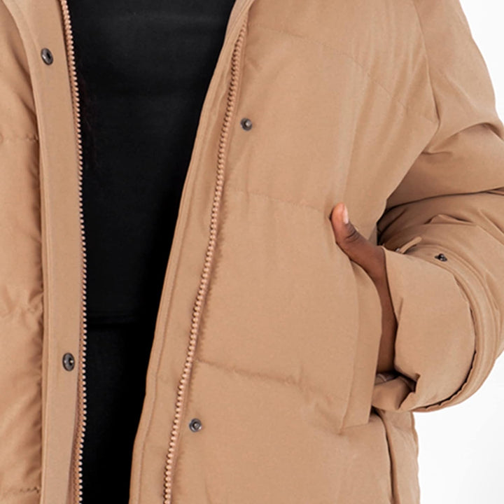 Lovedrobe Damen Ladies Plus Size Winter Jacket for Women Curve with Detachable Faux Fur Pockets Hood