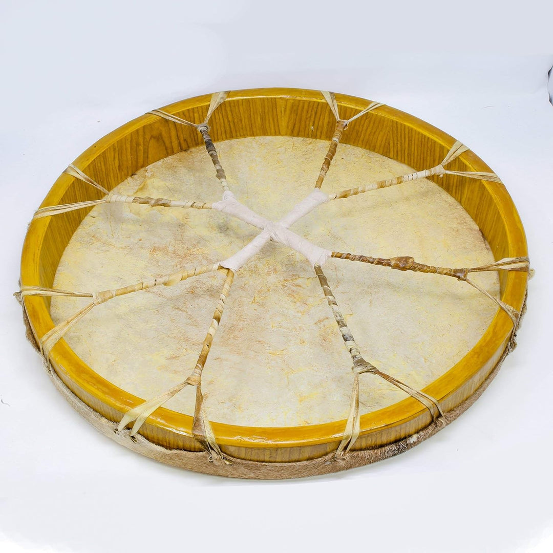 Shamandrum Ø 45 cm Rahmentrommel Rund Ziegenhaut Behaart im mysevendo Set Shaman Drum Goat Skin inkl
