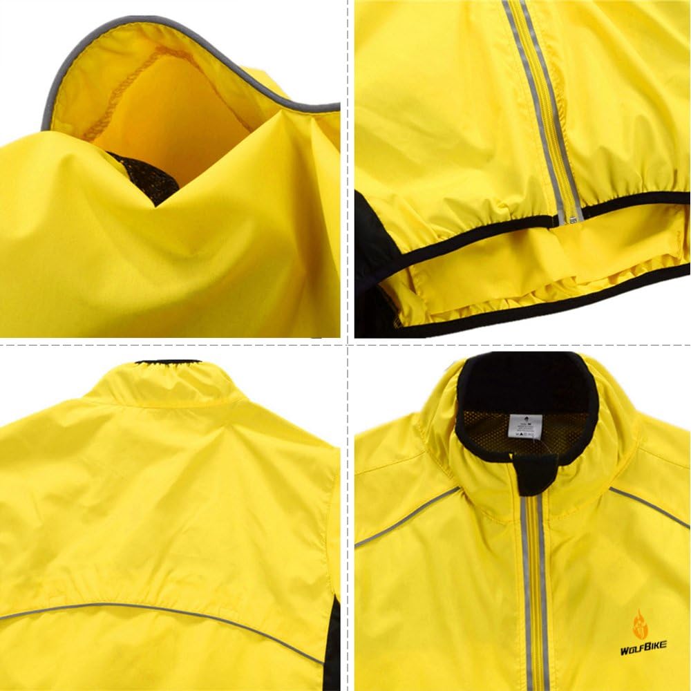 WOSAWE Herren-Fahrradjacke Winddichte wasserdichte MTB Mountainbike Jacket Für Radfahren, Joggen & W