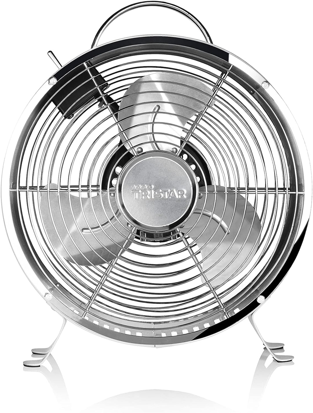 Tristar VE-5967 Retro Tischventilator - 20 W - 25 cm Ø - 2 Geschwindigkeitsstufen - Integrierter Gri