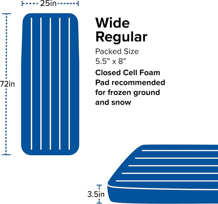 Big Agnes, Divide Isolierte Isomatte, breit, regulär, warmolivfarben, 25 x 72 cm Insulated Breit Reg