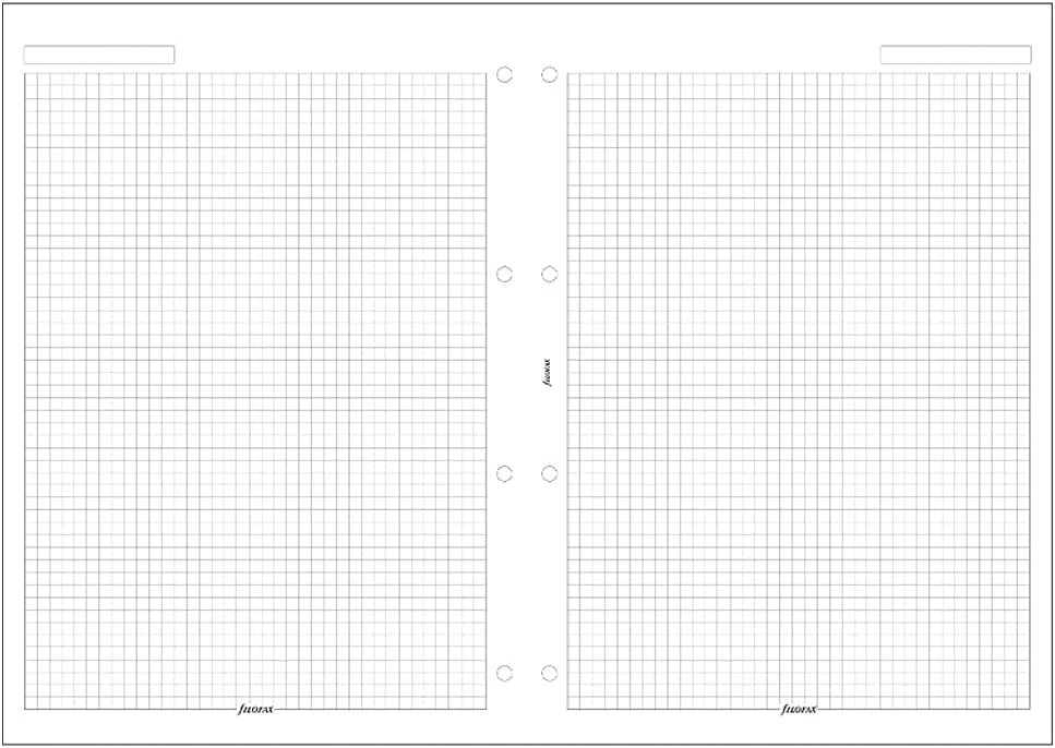 Filofax Metropol Persönlicher Organiser A4 schwarz & 292905 Notizpapier A4, kariert, weiss Bundle mi