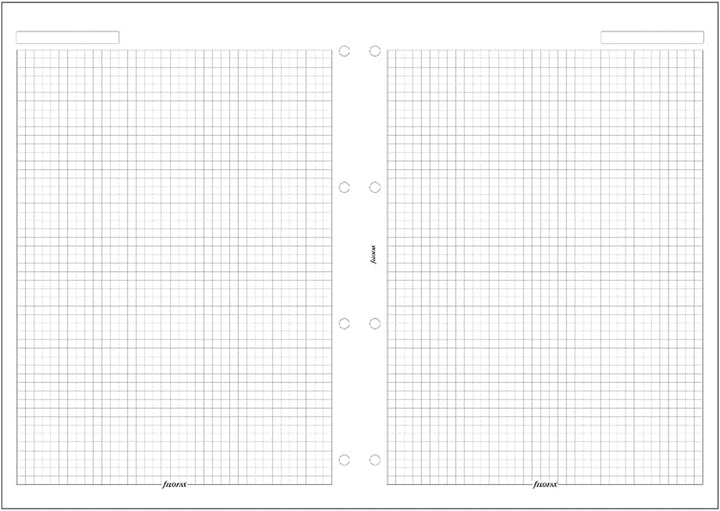 Filofax Metropol Persönlicher Organiser A4 schwarz & 292905 Notizpapier A4, kariert, weiss Bundle mi