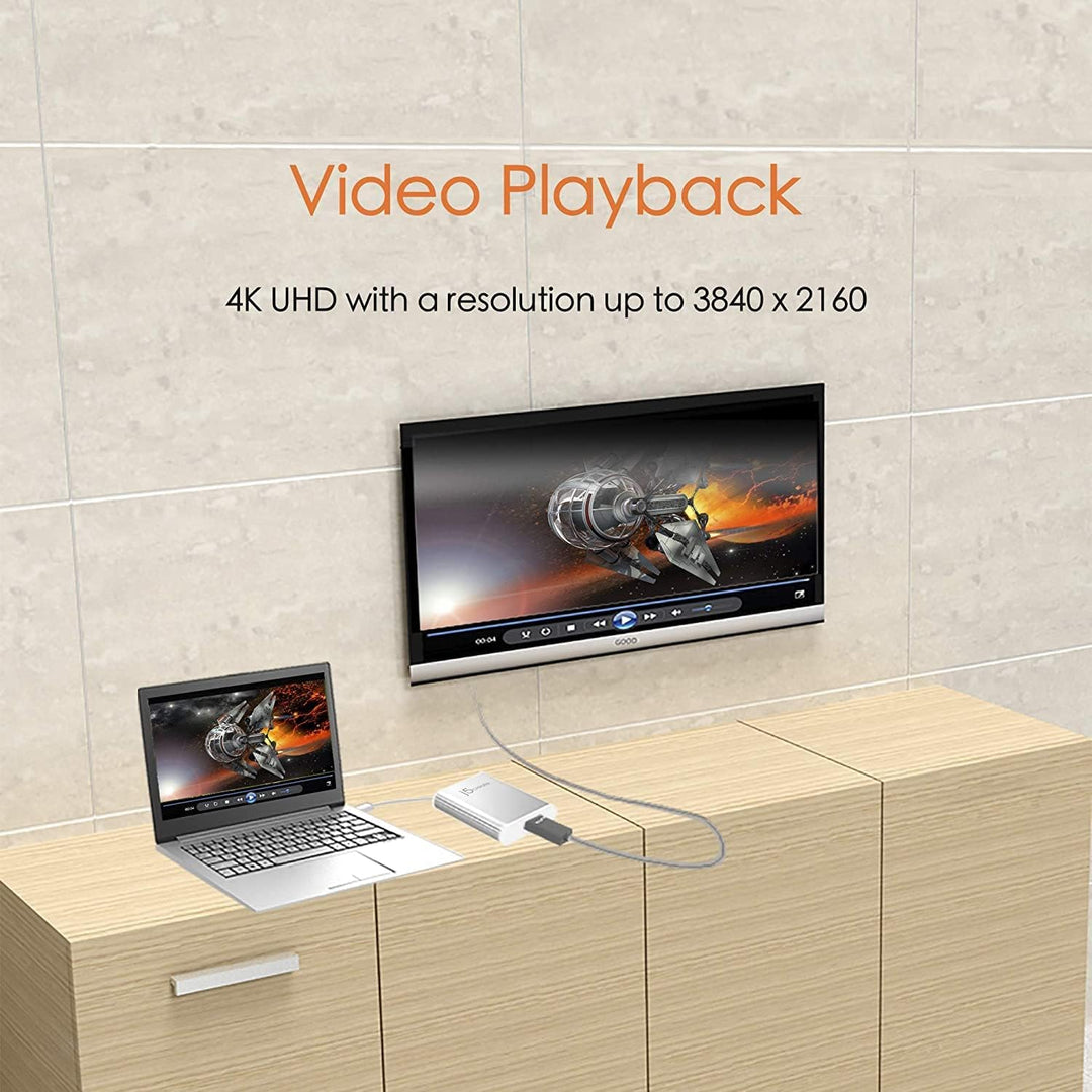 j5create USB 3.0 zu 4K HDMI Display-Adapter- USB 3.0 Typ-A Stecker | HDMI Buchse | 4K UHD | Auflösun