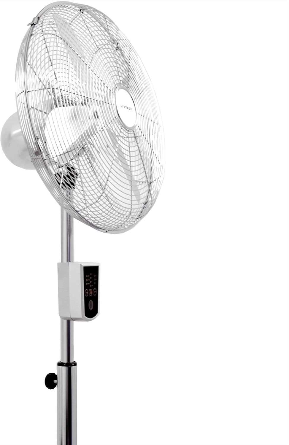Syntrox Germany Retro Standventilator Ventilator mit Fernbedienung Chrom Timer Oszillation Axialvent