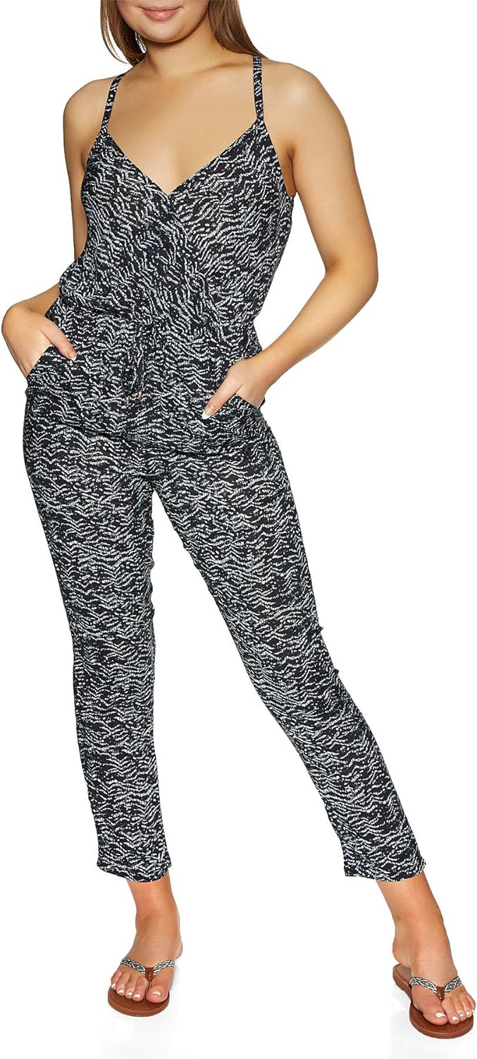 O'Neill Damen Lw Georgia Jumpsuit Langer Jumpsuit für Damen XS schwarz/grün (black aop w/ green), XS