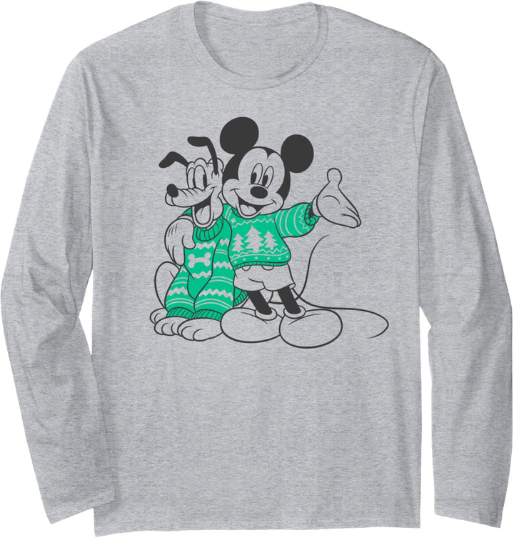 Disney Mickey And Friends Weihnachten Pluto Mickey Sweaters Langarmshirt
