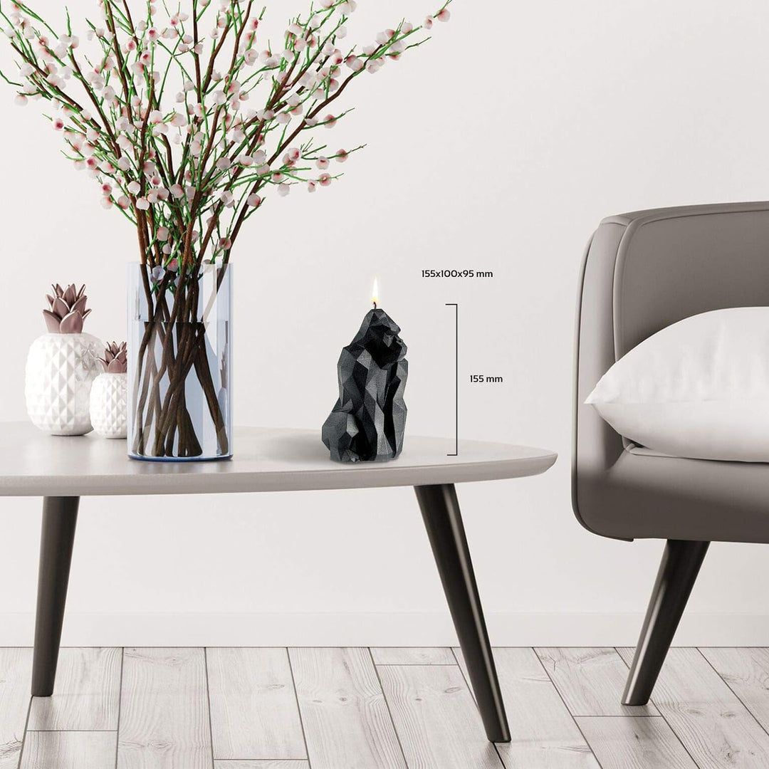 Candellana Handmade Gorilla Low-Poly Kerze Geschenk- Lustig - Dekorative Kerze - Home Décor - Gesche
