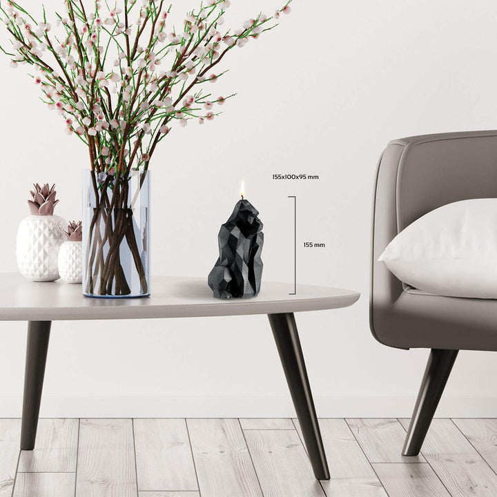 Candellana Handmade Gorilla Low-Poly Kerze Geschenk- Lustig - Dekorative Kerze - Home Décor - Gesche