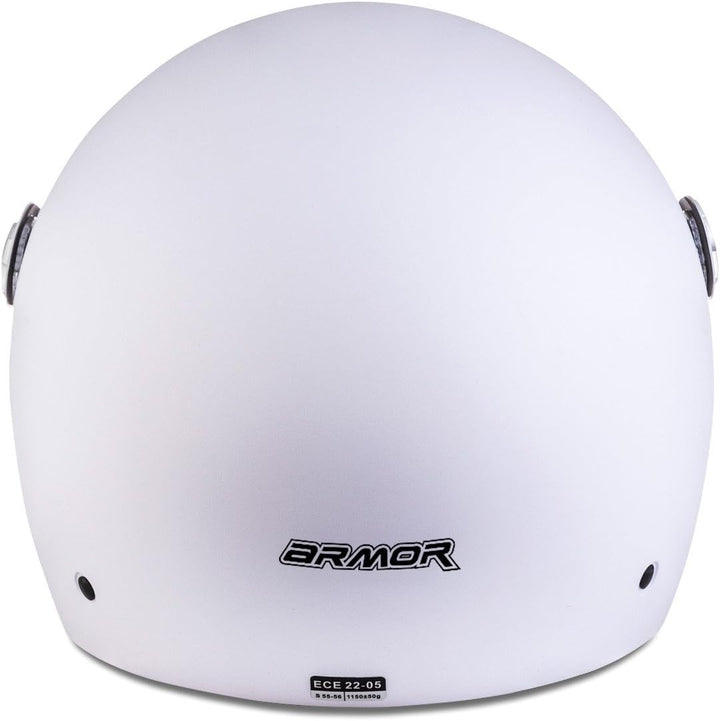 ARMOR HELMETS® AV-63 „Fun Matt Black“ · Jet-Helm · Motorrad-Helm Roller-Helm Scooter-Helm Moped Mofa