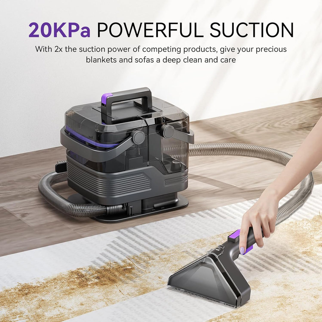 Tragbare Teppich reinigungs maschine, 20Kpa leistungsstarke Absaugung Spot Cleaner Maschine, Polster
