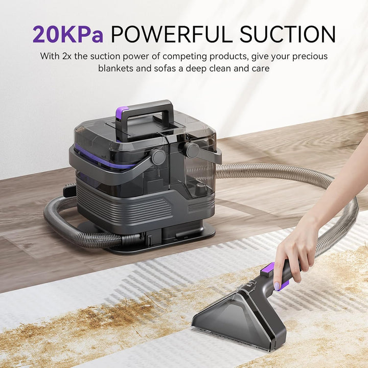 Tragbare Teppich reinigungs maschine, 20Kpa leistungsstarke Absaugung Spot Cleaner Maschine, Polster