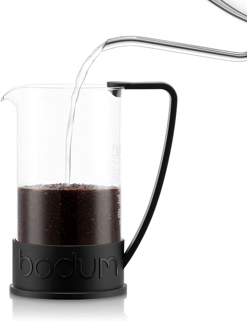 Bodum BRAZIL Kaffeebereiter (French Press System, Permanent Edelstahl-Filter, 0,35 liters) schwarz B