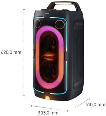 Samsung Sound Tower MX-ST40F/ZG Bluetooth Lautsprecher, Grosse Partybox & Musikbox mit Akku, 12 h Ak