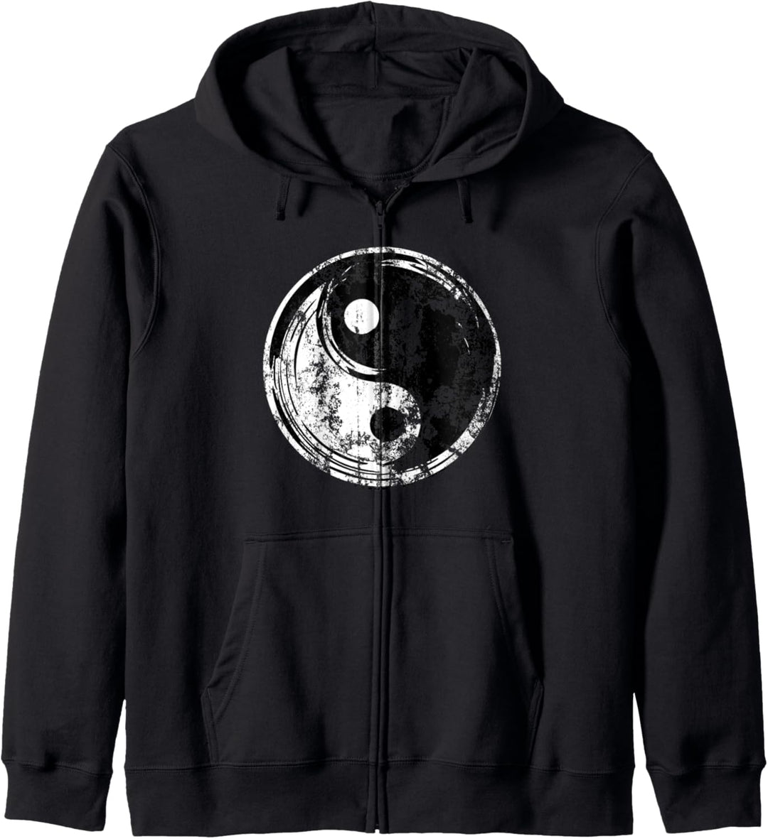 Yin Yang Art Paint Clothes Clothing Tops Design Ying Vintage Kapuzenjacke