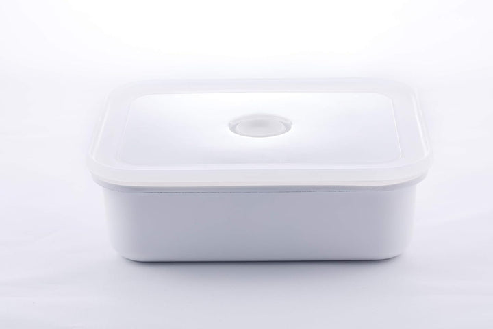 Honeyware 87006 Auflaufform / Backform aus Emaille, flach, mit Aroma-Deckel, Ofenform für kleine Auf