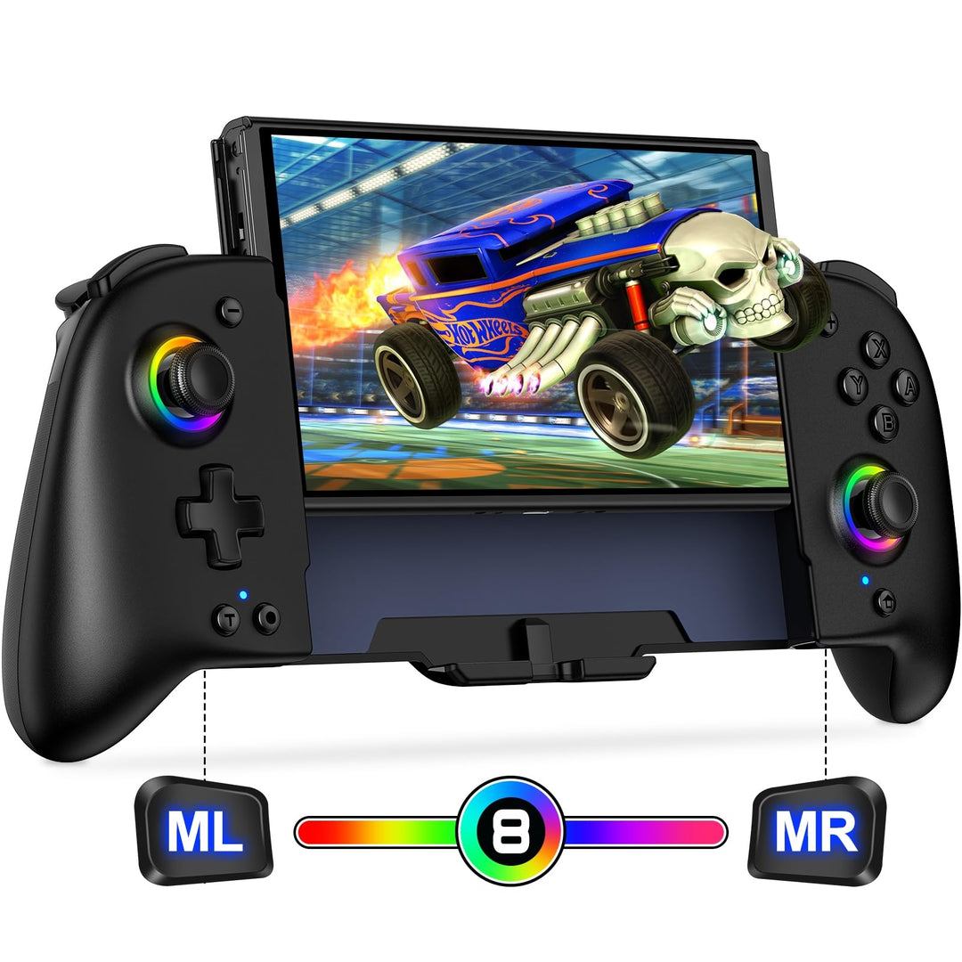 ALEEMTRY Switch Controller, Wireless für Handheld-Modus Mit Turbo/1000mAh/Programmierbare/6 Achsen G