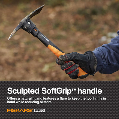 Fiskars 751220-1001 Pro IsoCore Hacke/Spitzhacke, 0,7 kg, Orange/Schwarz 1.5 lb, 1.5 lb