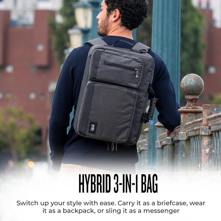 SOLO Duane 15,6 Zoll Laptop Hybrid Aktentasche, umwandelt sich zum Rucksack Grau, Grau