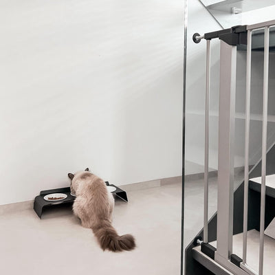 LucyBalu® Erhöhte 3er-Futterstation Katze | Ergonomischer Katzennapf erhöht | Erhöhter Futternapf fü