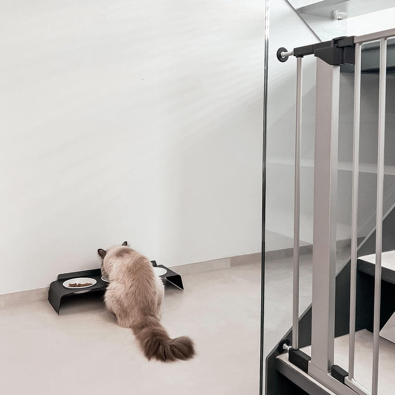 LucyBalu® Erhöhte 3er-Futterstation Katze | Ergonomischer Katzennapf erhöht | Erhöhter Futternapf fü