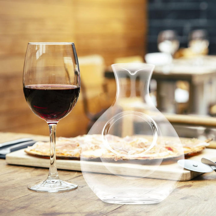 Weinkaraffe 300ml aus Glas mit Integriertem Kühlfach Schnapsspender und Dekanter für Wein und Brandy
