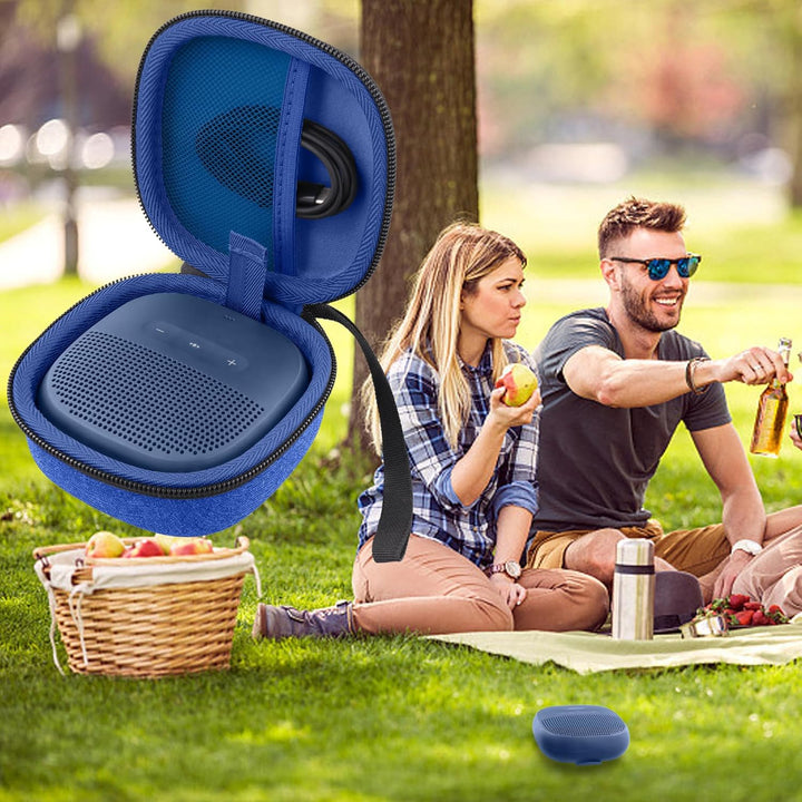 Aenllosi Hart Tasche Hülle für Bose SoundLink Micro Bluetooth Lautsprecher, Nur Tasche (Blau) Blau;,
